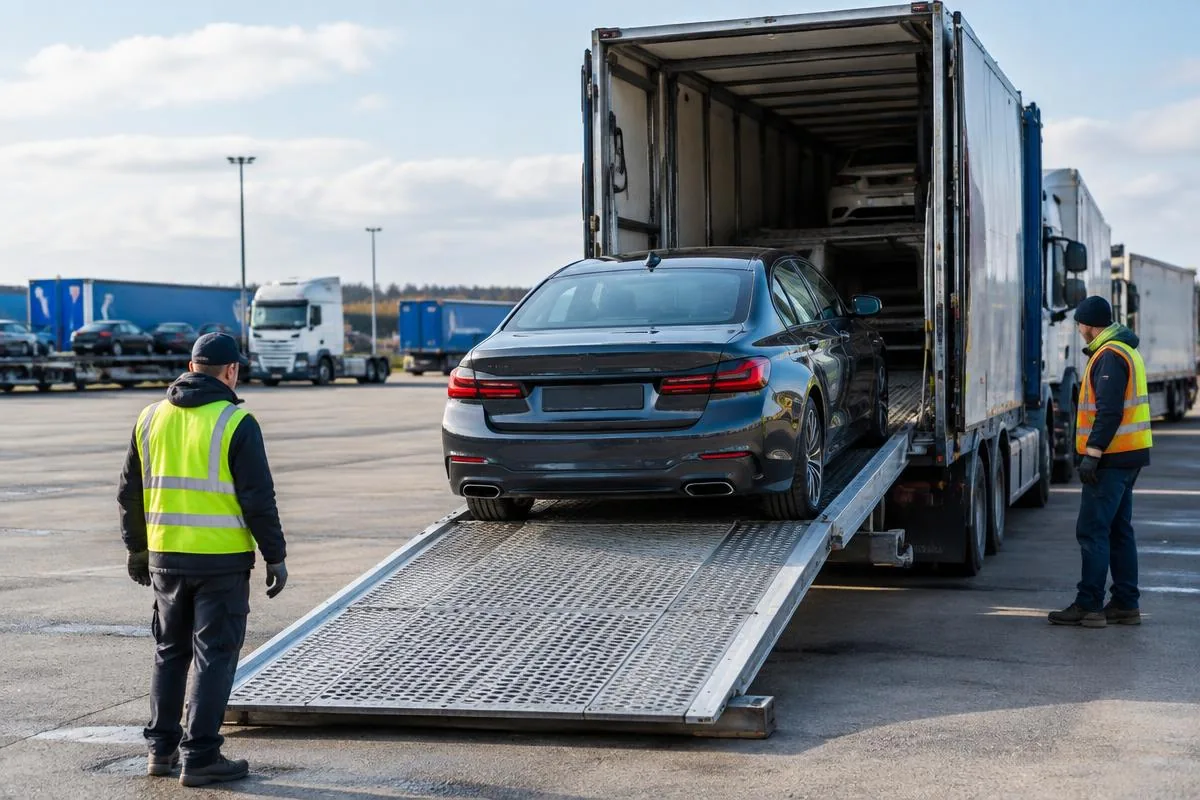 Car Shipping — Truck Loading
